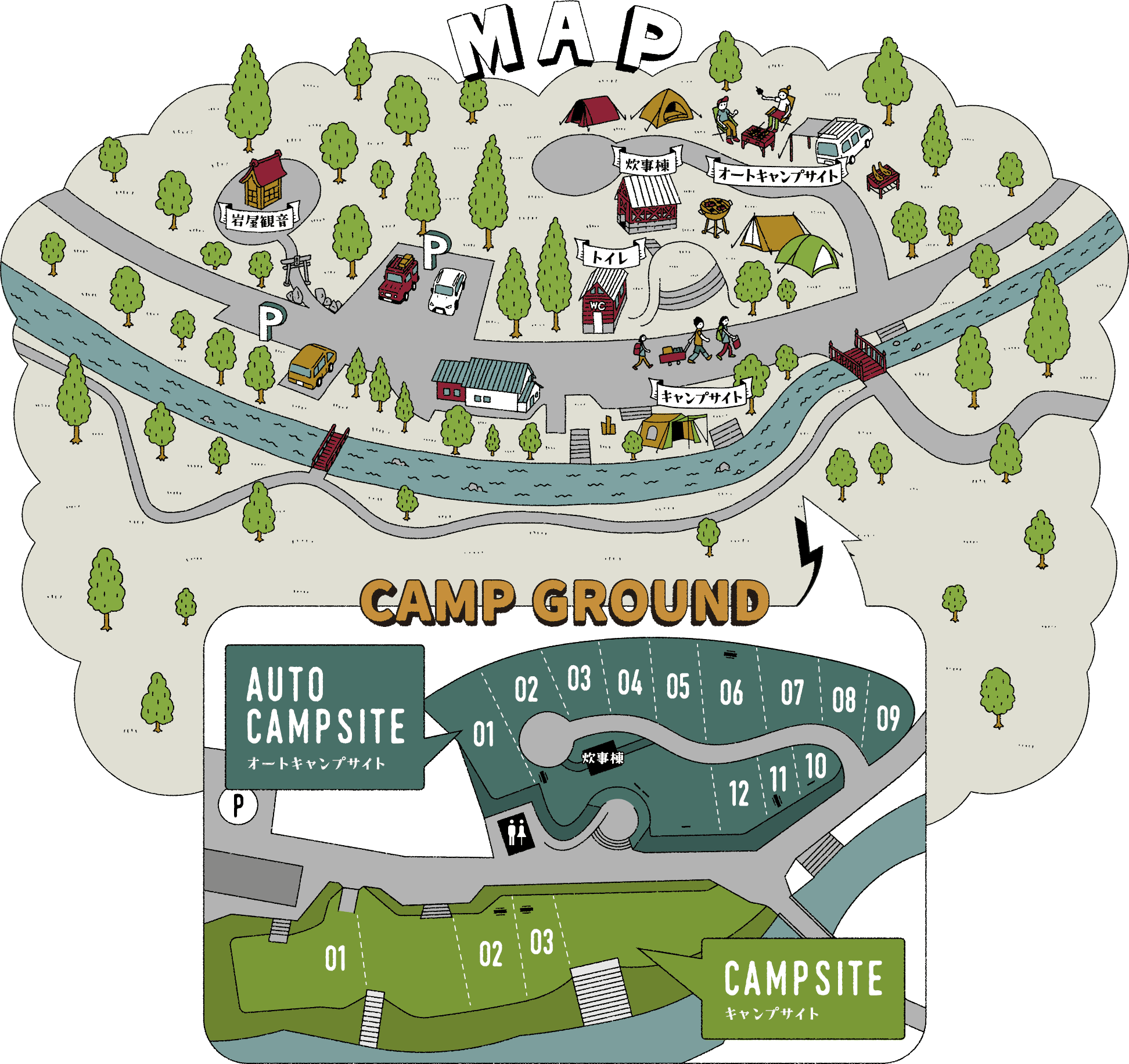 キャンプ場MAP